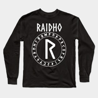 Raidho Norse Rune of journey and Travels Long Sleeve T-Shirt